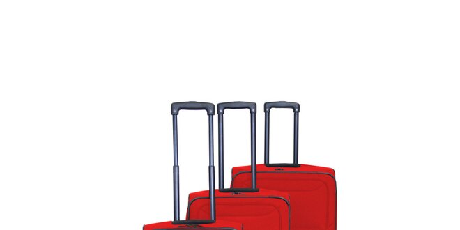 Set tří červených kufrů na kolečkách Esprit