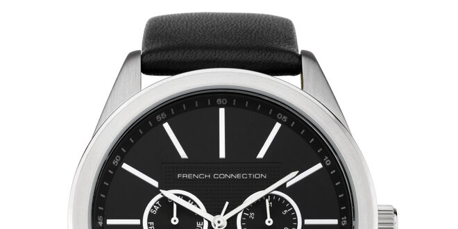 Pánské černé analogové hodinky French Connection