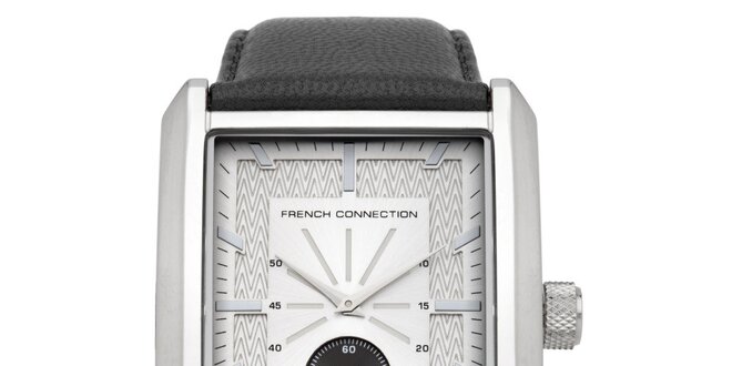 Pánské černo-stříbrné analogové hodinky French Connection