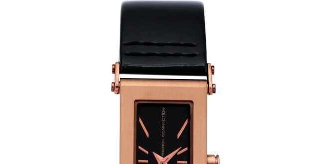 Dámské černo-růžové analogové hodinky French Connection