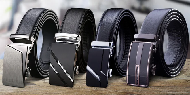 Elegantní pánské opasky s kovovou sponou