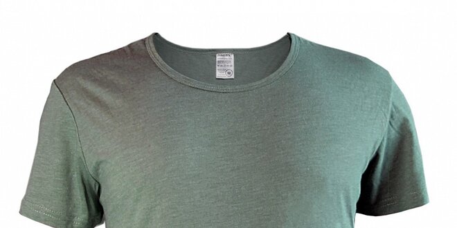 Pánské zelenohnědé melírované tričko Mosmann