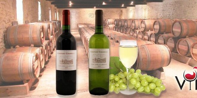 259 Kč za DVĚ francouzská vína Ch. Charron blanc 2009 a Ch. Charron rouge 2009