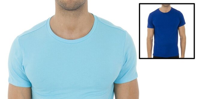 Dvě pánská trička Ralph Lauren - světle a tmavě modré