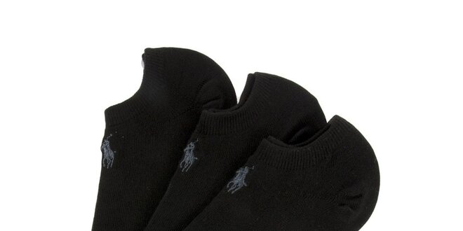 Troje černé pánské ponožky Ralph Lauren