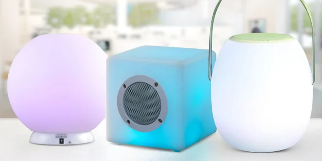 LED bluetooth reproduktory do interiéru i ven
