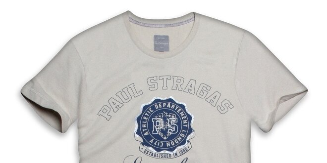 Pánské béžové tričko s potiskem Paul Stragas