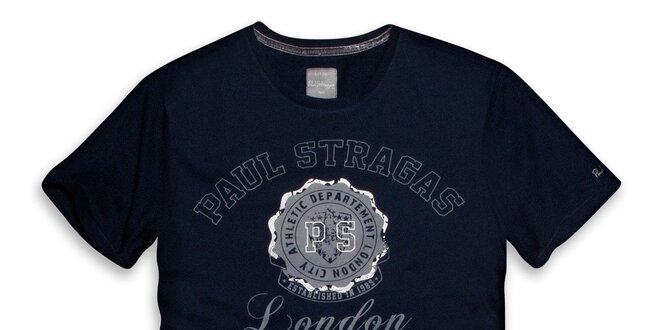 Pánské tmavě modré tričko s potiskem Paul Stragas