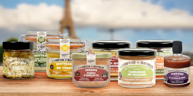 Delikatesy z Francie: pomazánky, hořčice i ocet