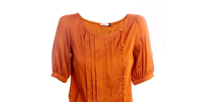 Dámské oranžové šaty s knoflíčky 2two