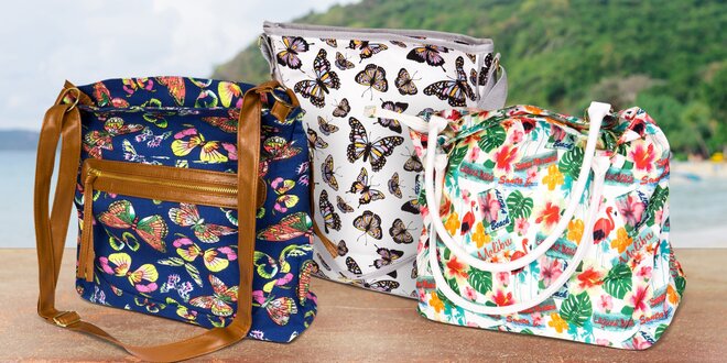 Dámské plátěné tašky a batohy s potiskem