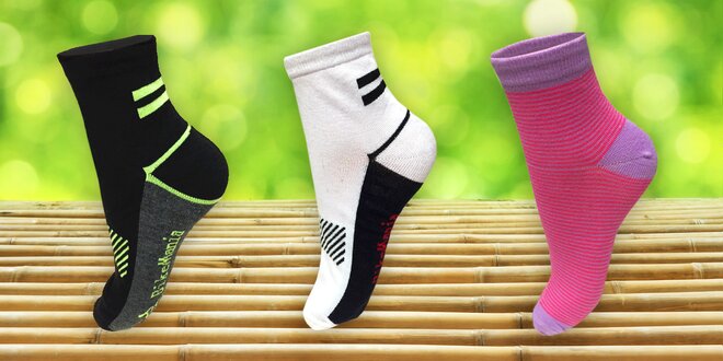 12 párů funkčních bambusových unisex ponožek