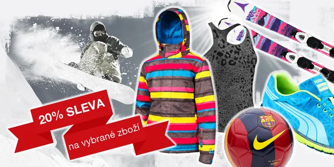 20% sleva na vybrané zboží v Hervis Sportu