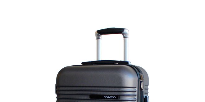 Šedý cestovní kufr na kolečkách Movom