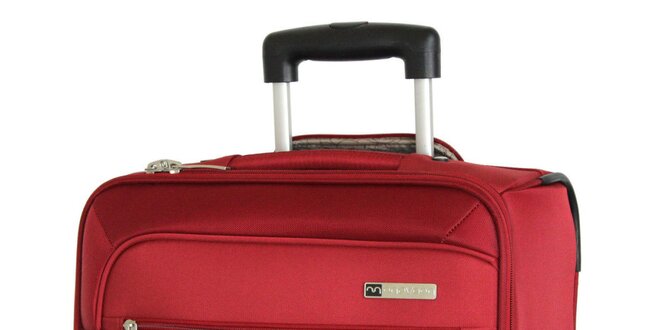 Červený cestovní kufr na kolečkách Movom