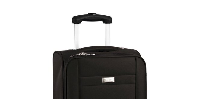 Černý cestovní kufr na kolečkách Movom