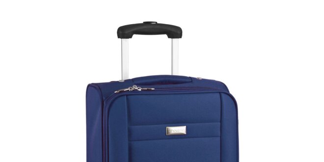 Modrý cestovní kufr na kolečkách Movom