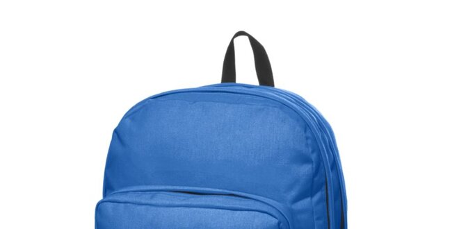 Zářivě modrý městský batoh Eastpak s černou síťkou