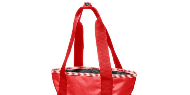 Dámská červená proužkovaná taška Eastpak
