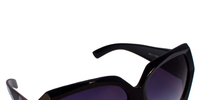 Dámské černo-fialové  sluneční brýle s ostrými hranami Jeepers Peepers