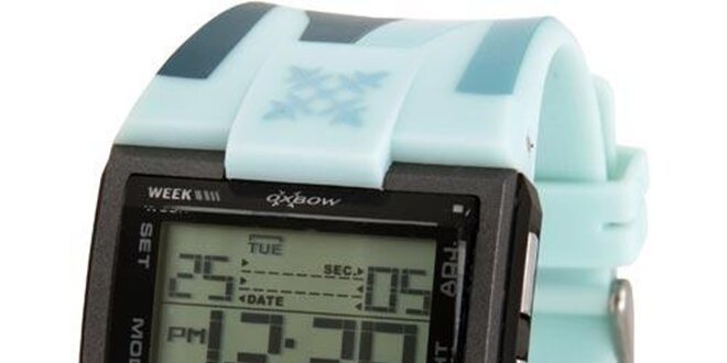 Pánské sportovní digitální hodinky Oxbow s modrým řemínkem