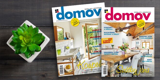 Tříměsíční předplatné praktického časopisu DOMOV