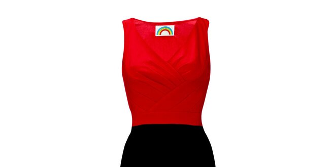 Dámské červeno-černé pouzdrové šaty Fever