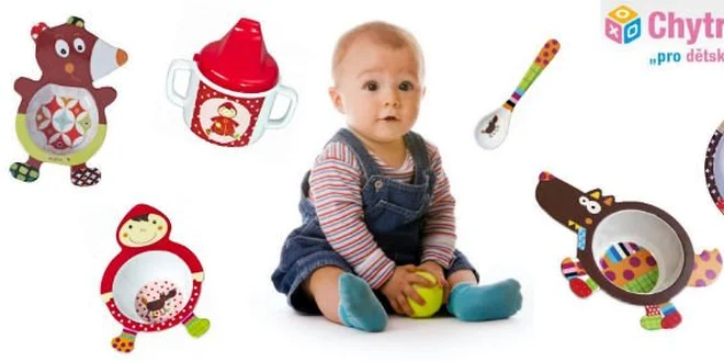 219 Kč za dětskou jídelní sadu od Ebulobo Woodours Family!