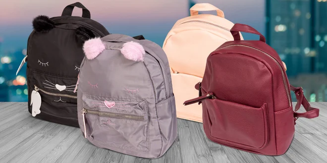 Dámské batůžky z koženky v různých barvách