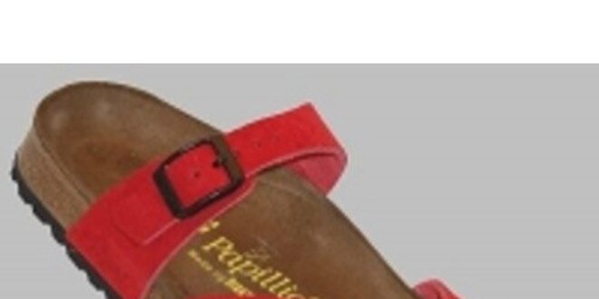 Dámské červené sandále s ukotveným palcem Papillio