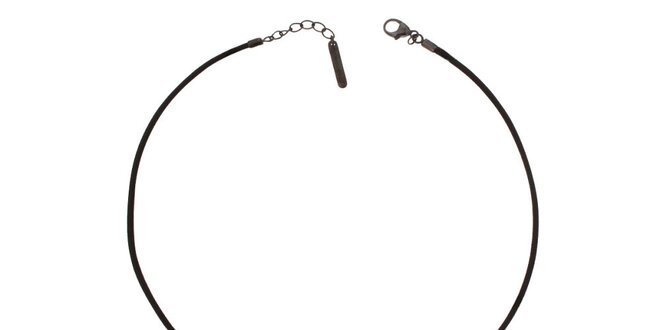 Dámský černý náhrdelník s koulí Emporio Armani