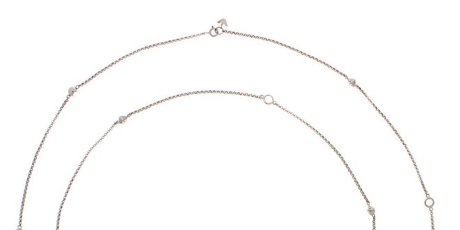 Dámský stříbrný náhrdelník s malými komponenty Emporio Armani