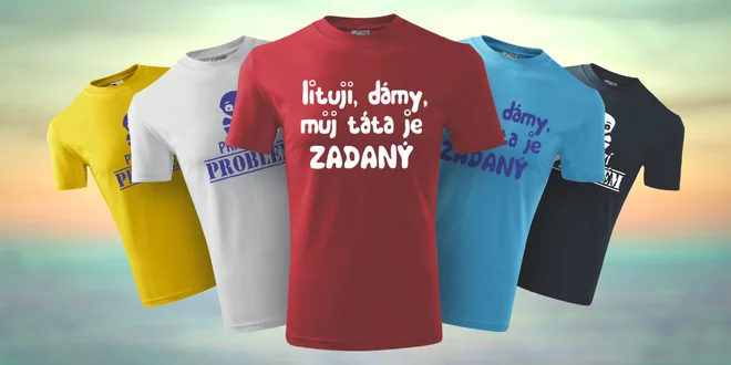 Originální dětská trička s vtipnými nápisy