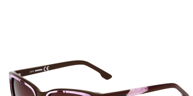 Dámské hnědo-růžové sluneční brýle Diesel