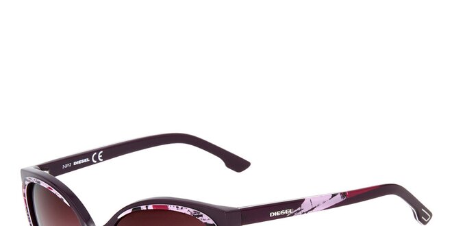 Dámské fialové sluneční brýle s potiskem Diesel