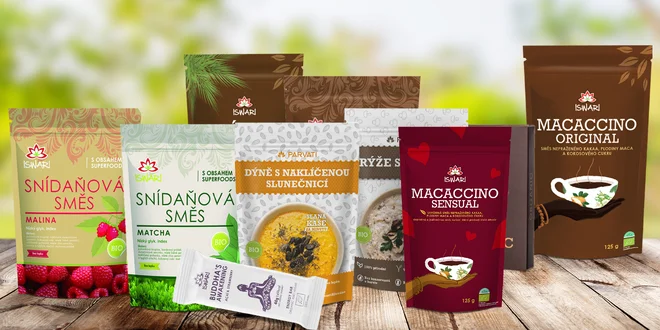Zdravé balíčky ze superpotravin v bio kvalitě Iswari