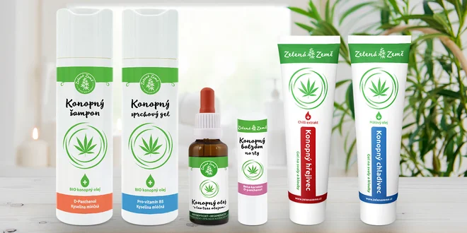 Konopná kosmetika: šampon, sprchový gel i olej