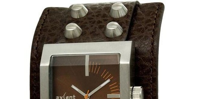 Hranaté náramkové hodinky Axcent s širokým řemínkem