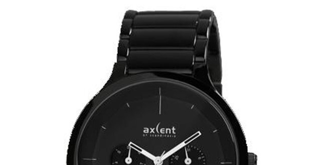 Pánské černé hodinky Axcent