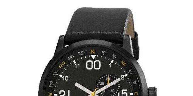 Pánské černé analogové hodinky Axcen