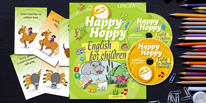 Angličtina pro děti: kniha, CD a obrázkové karty