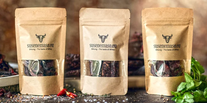 Biltong sušené hovězí maso: natural, chilli i klobásky