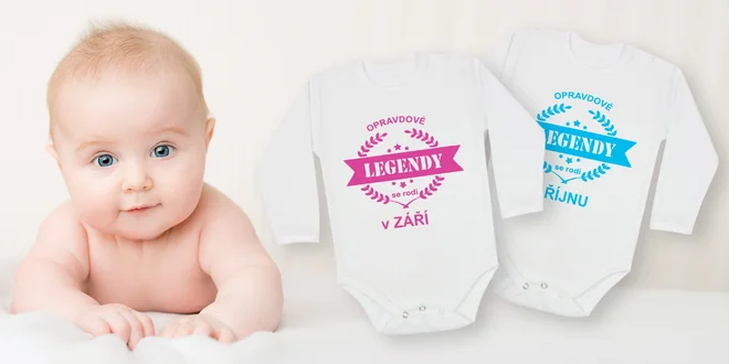 Dětské body s vtipnými nápisy