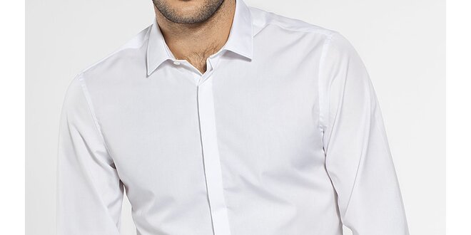 Pánská bílá košile Ben Sherman s krytou légou