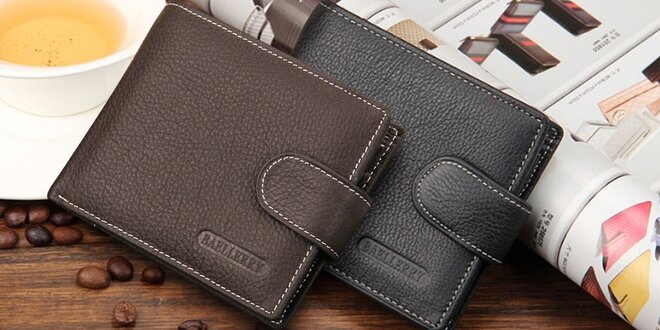 Elegantní kožené pánské peněženky ve 2 barvách