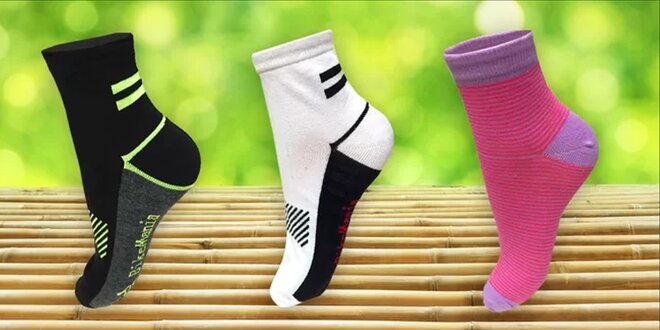 12 párů pánských a dámských funkčních bambusových ponožek