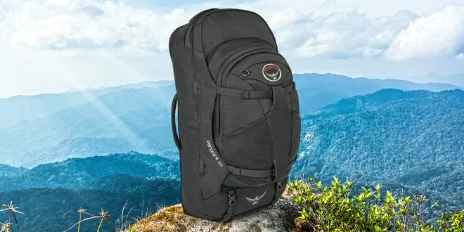 Cestovní batoh Osprey: objem 52 l nebo 55 l