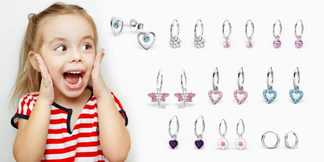 Stříbrné náušnice pro malé parádnice