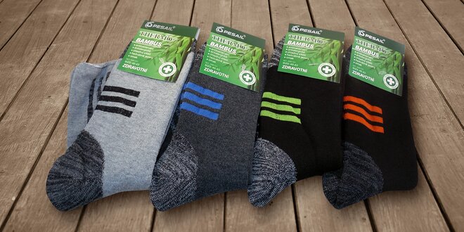 4 páry pánských bambusových termo ponožek
