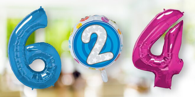 Nafukovací balónky s číslicemi: růžové a modré
